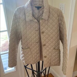 Banana Republic Quilted Beige Puffer Jacket